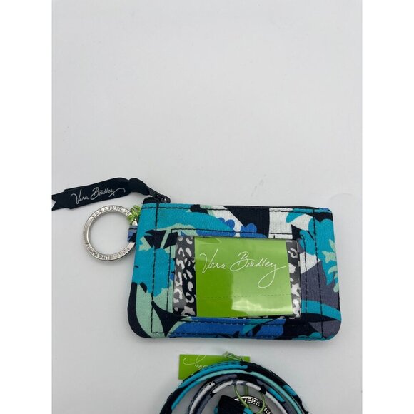 Vera Bradley Womens Zip ID Case & Lanyard Camofloral Key Ring & ID Clip 3294 - Picture 2 of 5